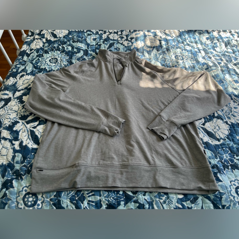REI Co-op Gray Quarter-Zip Lightweight Pullover